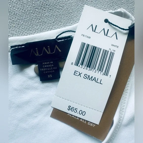 Alala Carve Cutout White Sleeveless Tank Top - Picture 6 of 10